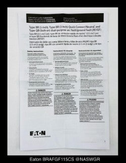 Eaton BRAFGF115CS Arc Fault Ground Fault Circuit Breaker - 15 Amp - Unused - Lot of 6