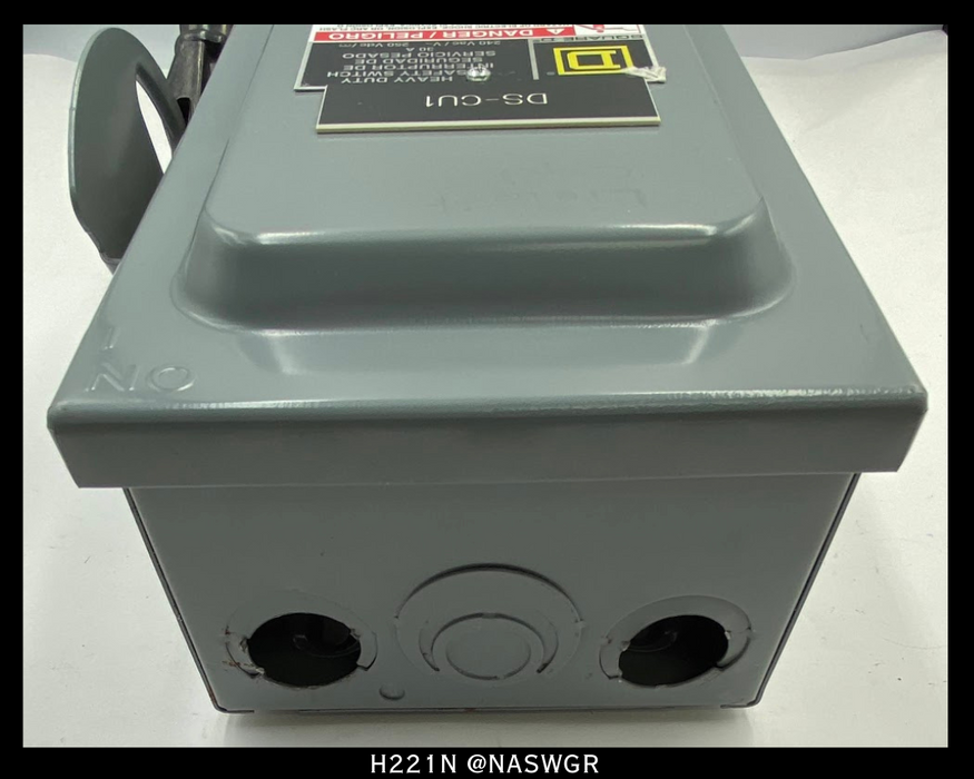 Square D H221N Safety Switch ~ 30A/2P/3W