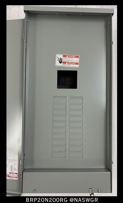 Eaton BRP20N200RG BR Load Center Breaker Panel - 200A/NEMA 3R - Unused