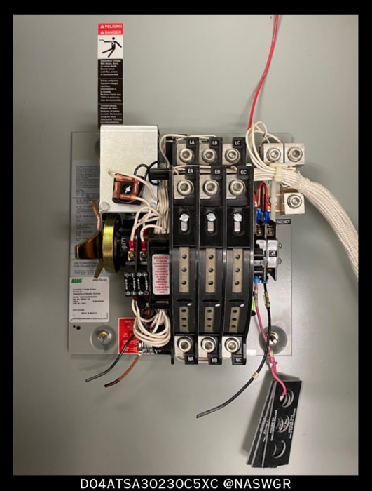 ASCO 4000 Series D04ATSA30230C5XC Automatic Power Transfer Switch - 230 Amps