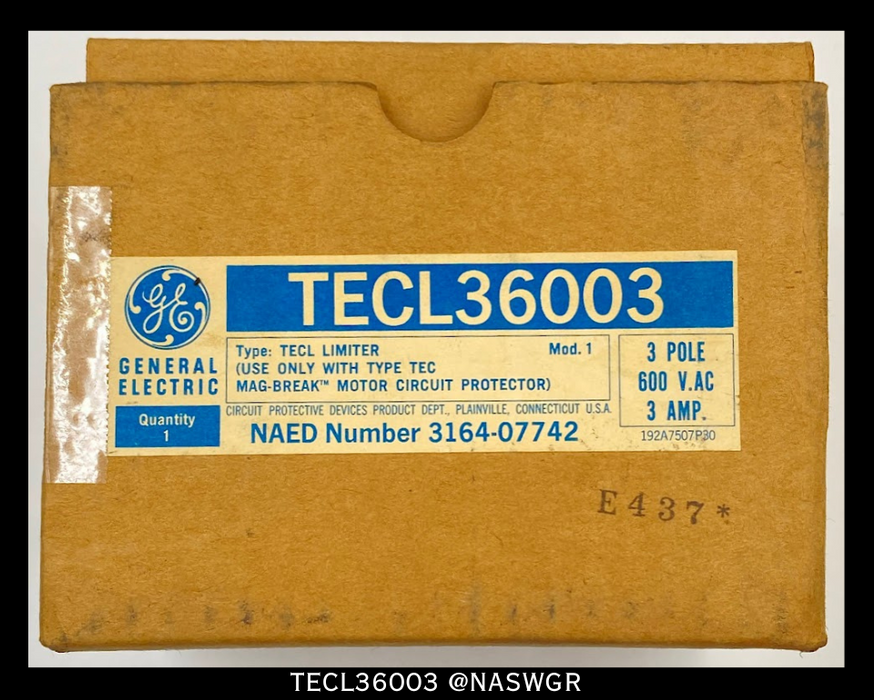 General Electric TECL36003 Current Limiter - 3A/600V