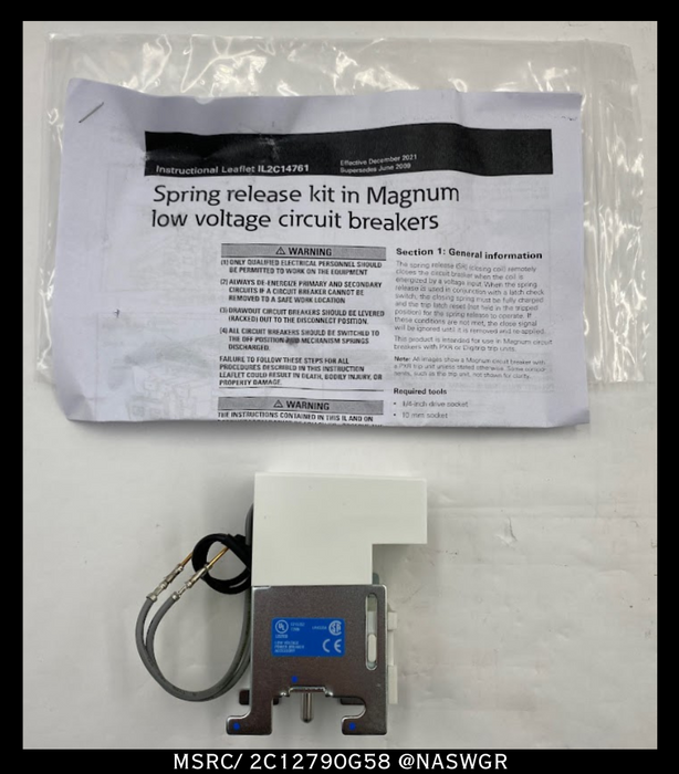 Eaton Magnum MSRC / 2C12790G58 Spring Release Device - 24vDC - Unused