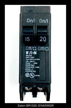 Eaton BR1520 Non-CTL Plug-On Circuit Breaker - 15/20 Amp - Unused - Lot of 10