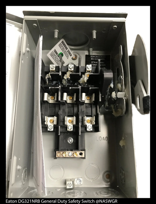 Eaton DG321NRB General Duty Safety Switch - 30A/240V/3P/N3R - Unused