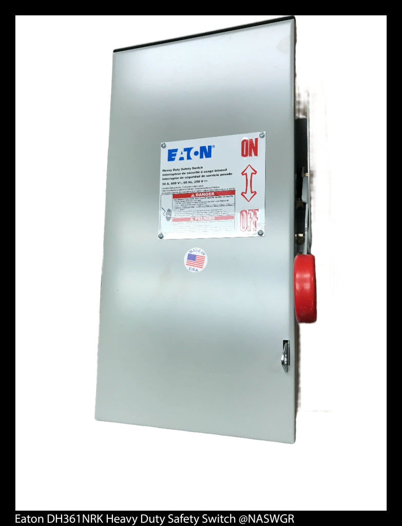 Eaton DH361NRK Heavy Duty Safety Switch - 30A/600V/3P/N3R - Unused