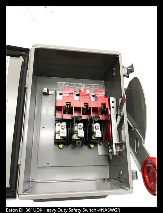 Eaton DH361UDK Heavy Duty Safety Switch - 30A/600V/3P/N12 - Unused