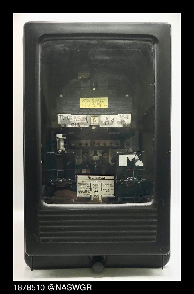 Westinghouse COV-7, 1878510 Voltage Controlled Overcurrent Relay -2/6 Amp, 120vAC