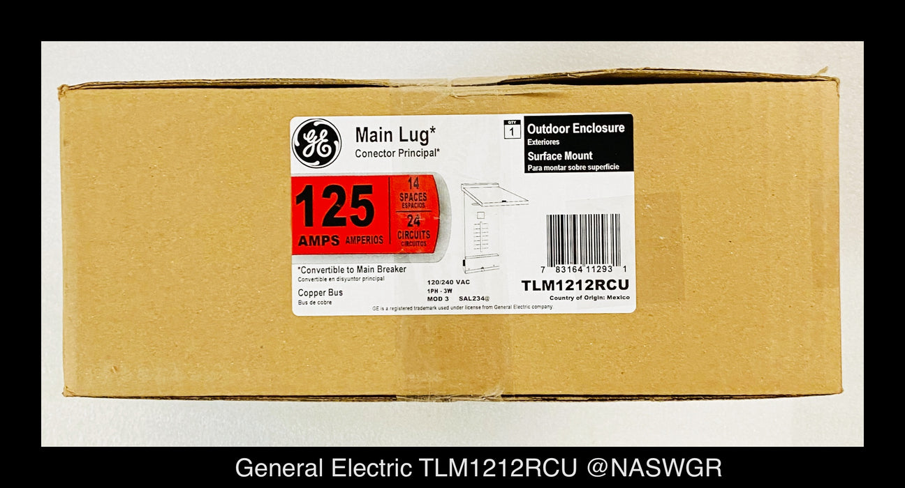 GE TLM1212RCU Main Lug Load Center - 125A/240V/N3R- Unused