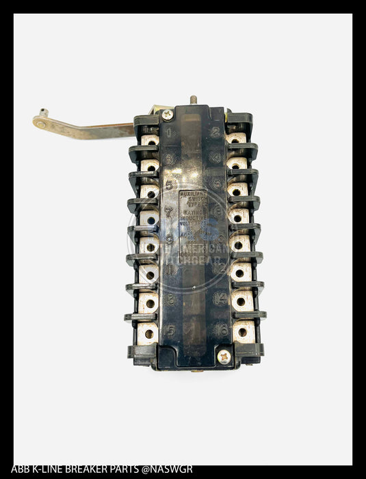 ABB K225, K600-K800, K1600, K2000, K600S/K800S, K1600S, K2000S, K-Don 600/800, K-Don 1600,  K-Don 600S/800S, K-Don 1600S Auxiliary Switch- 8 Contact - P/N: 700038K01