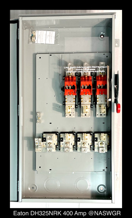 Eaton DH325NRK Heavy Duty Safety Switch - 400A/240V/3P4W/N3R - Unused