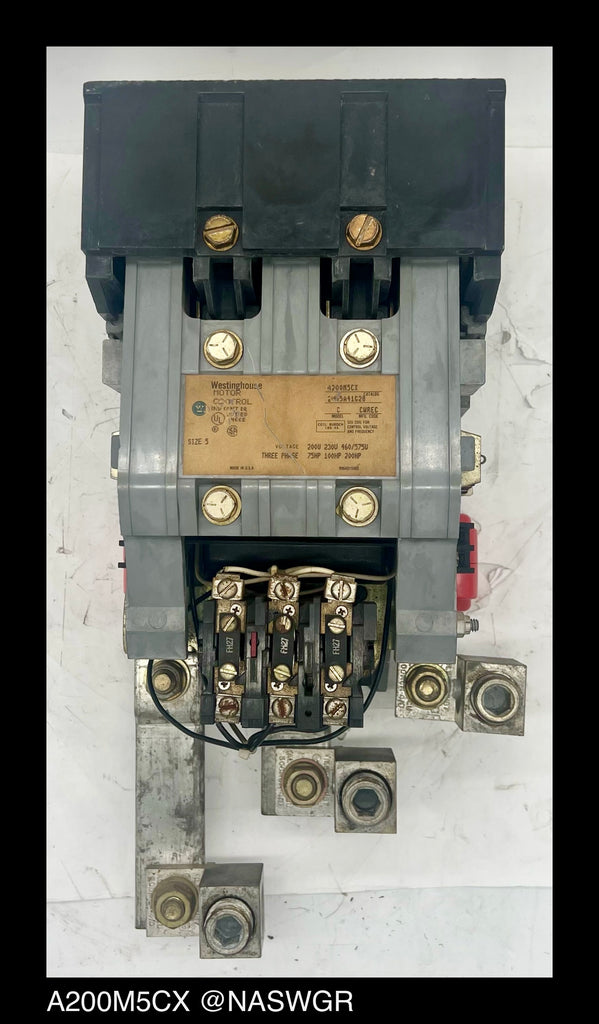 Westinghouse A200M5CX Non-Reversing Starter - 300A, 480vAC Coil