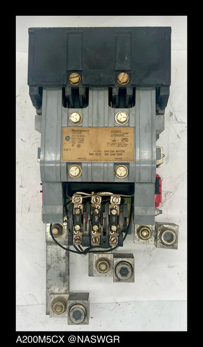 Westinghouse A200M5CX Non-Reversing Starter - 300A, 480vAC Coil