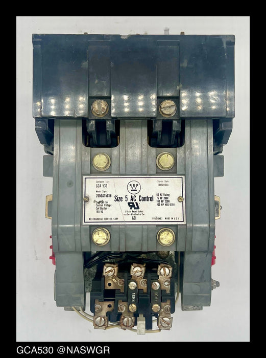 Westinghouse GCA 530 Non-Reversing Starter - 300A, 120vAC Coil