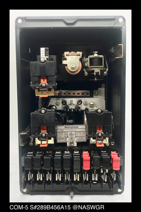Westinghouse COM-5, 289B456A15 Overcurrent Relay - 2/6 Amp