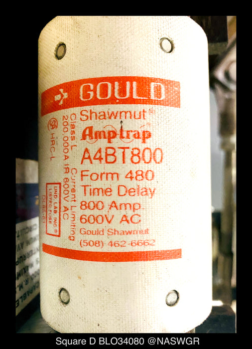 Square D Bolt-Loc BLO34080 Bolted Pressure Contact Switch - 800 Amp