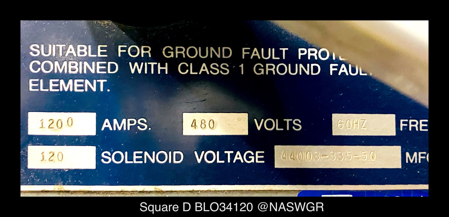 Square D Bolt-Loc BLO34120 Bolted Pressure Contact Switch - 1200 Amp
