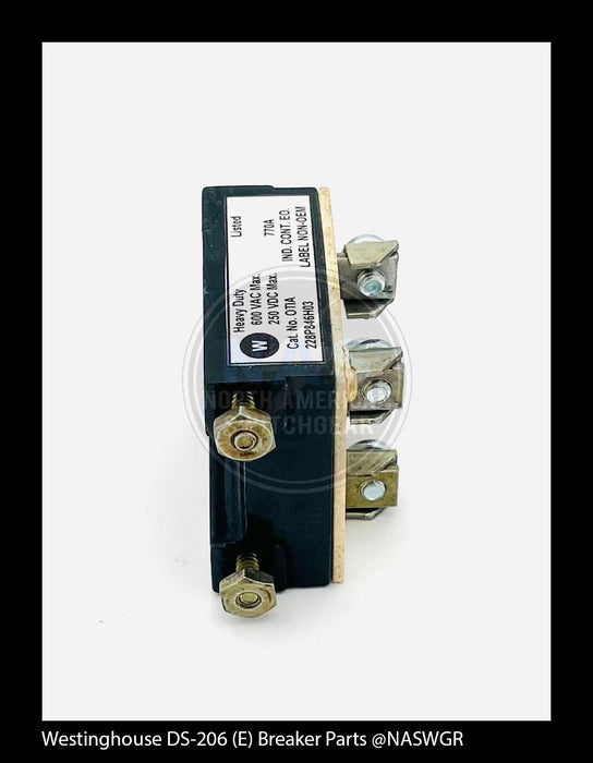 Westinghouse DS-206 (E) Breaker Heavy Duty Motor Cutoff Switch - CAT#: 228P84H03