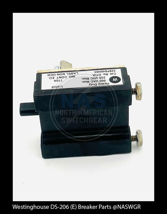 Westinghouse DS-206 (E) Breaker Heavy Duty Motor Cutoff Switch - CAT#: 228P84H03