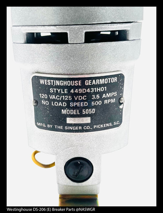 Westinghouse DS-206 (E) Breaker Gear Motor - P/N: 449D431H01