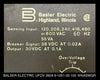 UFOV 260A / 9-1051-00-105 ~ Balser Electric UFOV 260A/9-1051-00-105 Protective Module