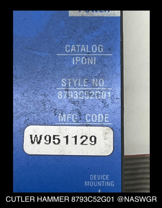 8793C52G01 ~ Cutler Hammer 8793C52G01 Buffered Product Operated Network Interface