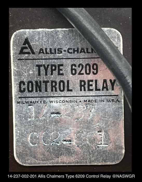 14-237-002-201 ~ Allis Chalmers 14-237-002-201 Type 6209 Control Relay