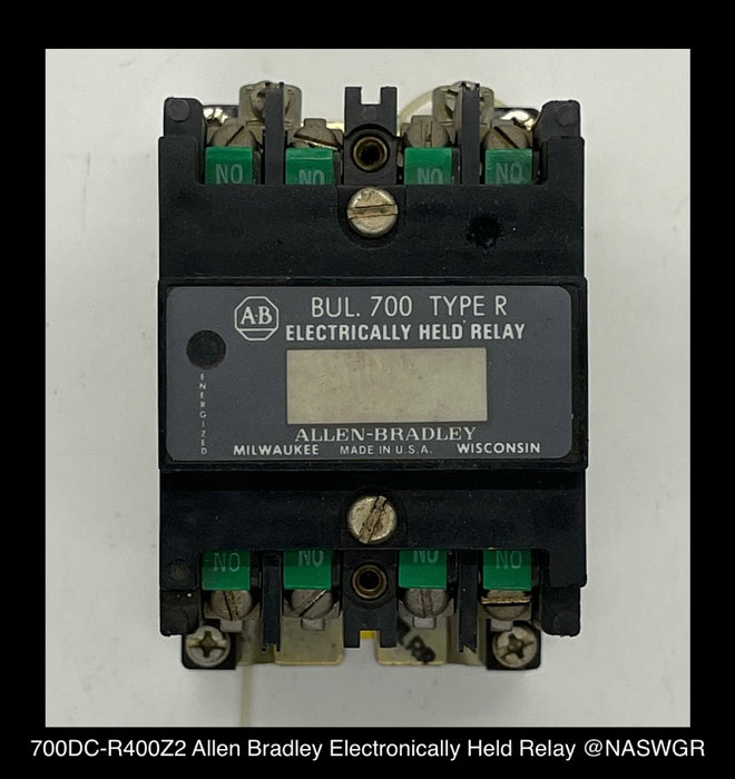 700DC-R400Z2 ~ Allen Bradley 700DC-R400Z2 Electrically Held Relay