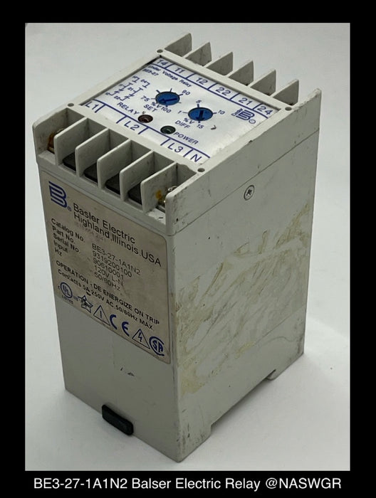 BE3-27-1A1N2 ~ Balser Electric BE3-27-1A1N2 Under Voltage Relay