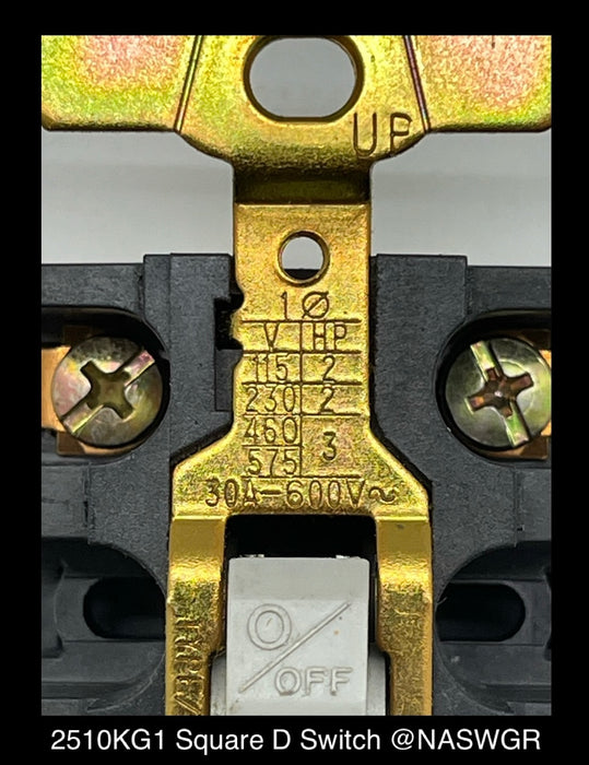 2510KG1 ~ Square D 2510KG1 Motor Starting Switch