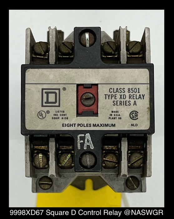 9998XD67 ~ Square D 9998XD67 Control Relay