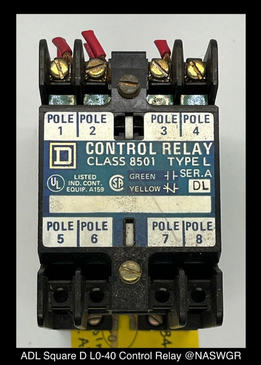 ADL ~ Square D ADL L0-40 Control Relay