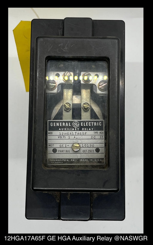 12HGA17A65F ~ General Electric 12HGA17A65F HGA Auxiliary Relay