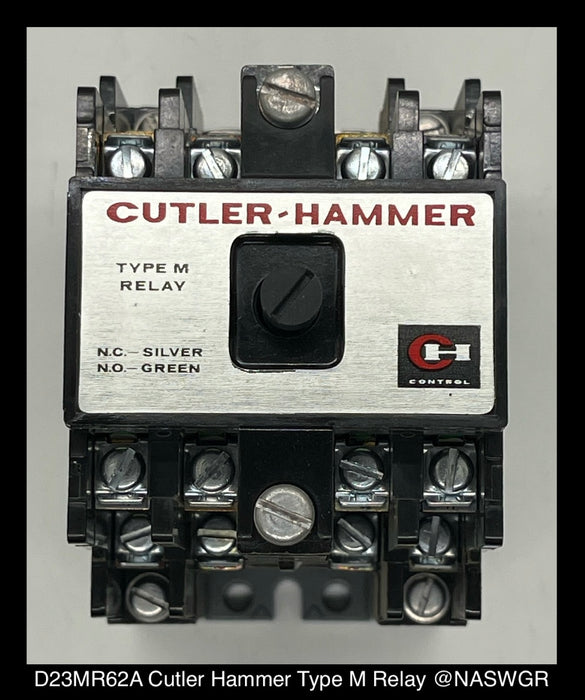 D23MR62A ~ Cutler Hammer D23MR62A Type M Relay