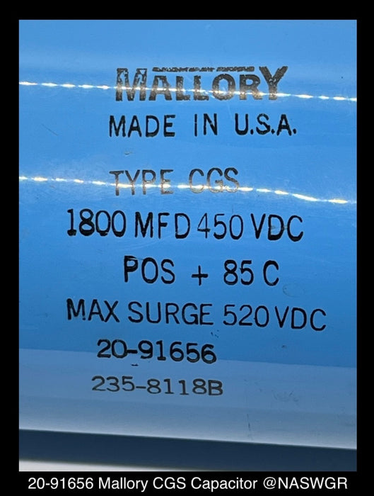 20-91656 ~ Mallory 20-91656 CGS Capacitor