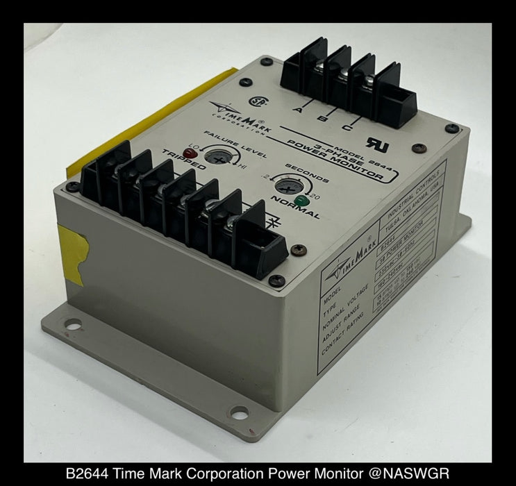 B2644 ~ Time Mark Corporation B2644 Three Phase Power Monitor