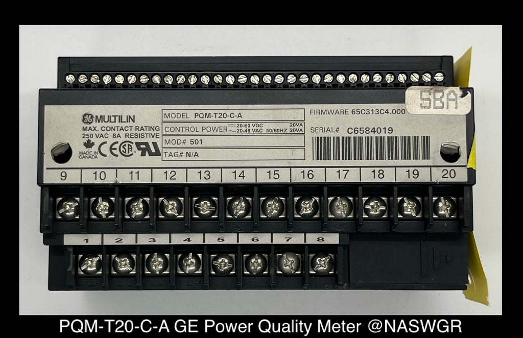 PQM-T20-C-A ~ General Electric PQM-T20-C-A Power Quality Meter