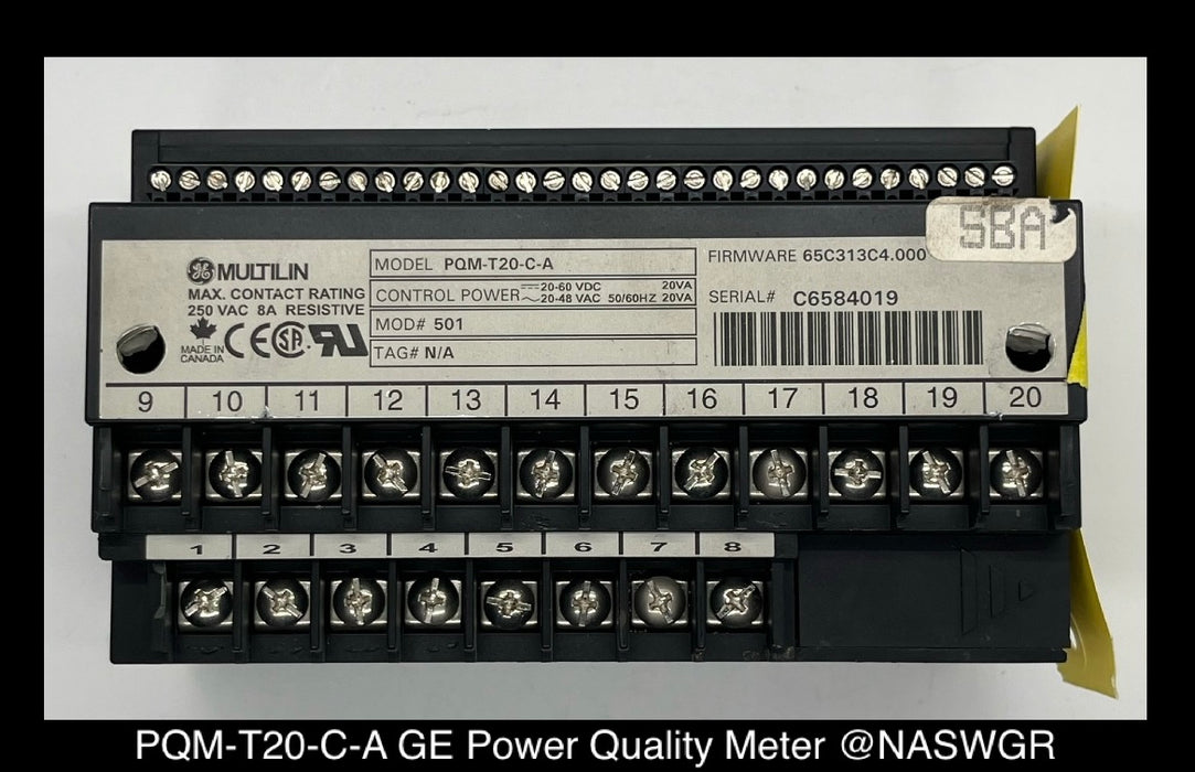 PQM-T20-C-A ~ General Electric PQM-T20-C-A Power Quality Meter