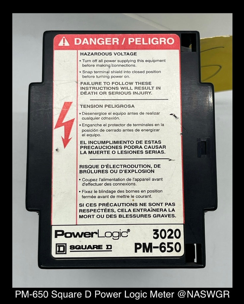 PM-650 ~ Square D PM-650 Power Logic Meter