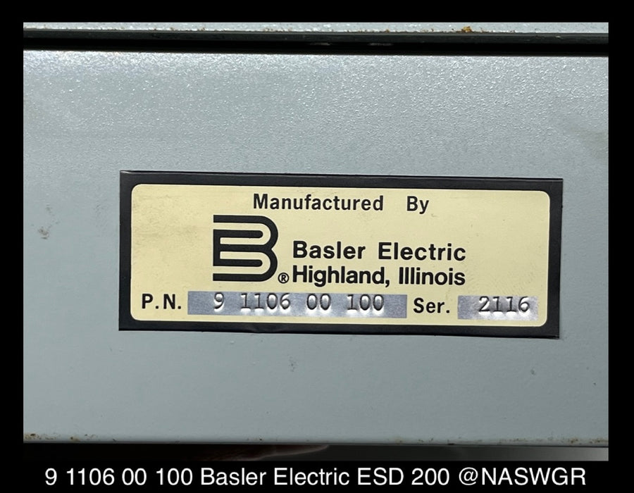 9 1106 00 100 ~ Basler Electric 9 1106 00 100 Energy Storage Device 200