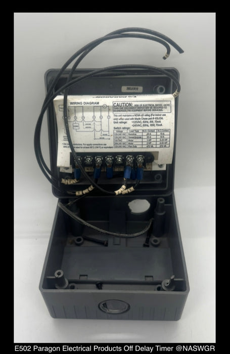 Paragon Electrical Products E502 Off Delay Timer