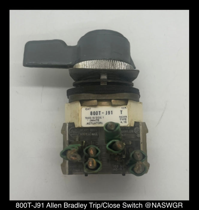 Allen Bradley 800T-J91 Trip/Close Switch