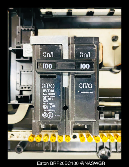 Eaton BRP20BC100 BR Load Center Main Breaker Panel - 100A/NEMA 1 - Unused