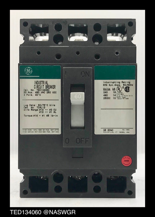General Electric TED134060 Molded Case Circuit Breaker - 60 Amp