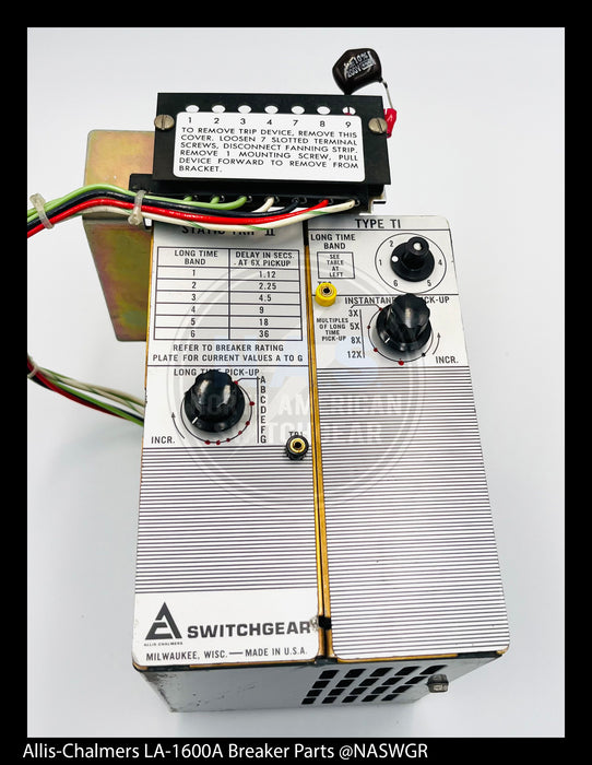 Allis-Chalmers LA-600A/LA-800A/LA-1600A Breaker Static Trip Group Type TI Static Trip - P/N: 18-468-194-501