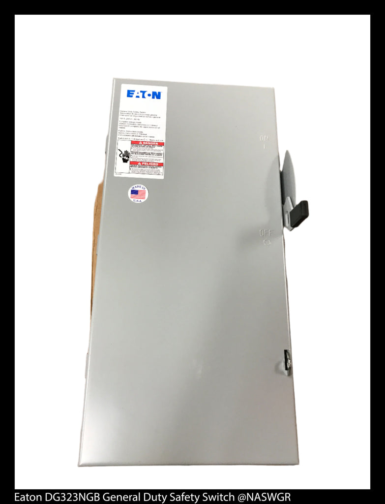 Eaton DG323NGB General Duty Safety Switch - 100A/240V/3P4W/N1 - Unused