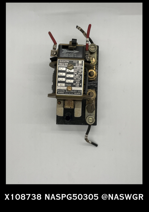 Allen Bradley X108738 Inducto-Therm Overload Relay - 2.9-4.7 Amp