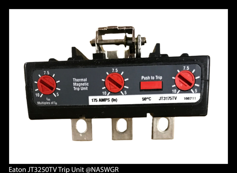 Eaton JT3250TV Thermal Magnetic Trip Unit ~ 250 Amp ~ 1491D71G19 ~ Surplus
