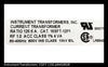 Instrument Transformers 15SFT-1250 Current Transformer - 125:5 - Unused Surplus
