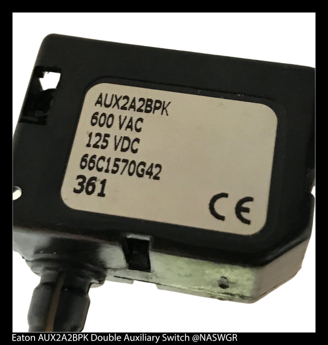 Eaton AUX2A2BPK Double Auxiliary Switch - 66C1570G42 - Unused Surplus