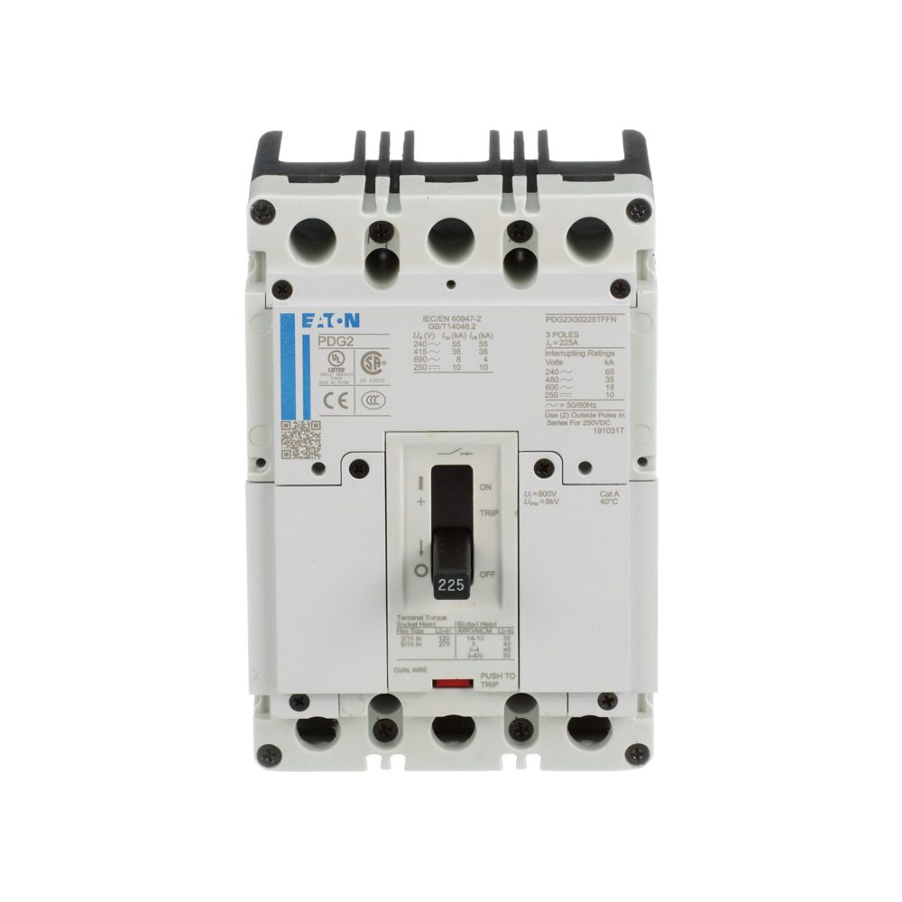 Factory New Eaton Power Defense PDG23F0110TFFJ Molded Case Circuit Breaker 110 Amps